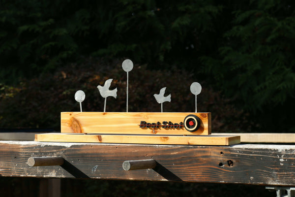 Steel Plated Wooden Target that Transforms to Home Decor