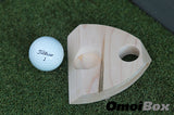 Golf Ball Putting Aid Solid Maple Wood